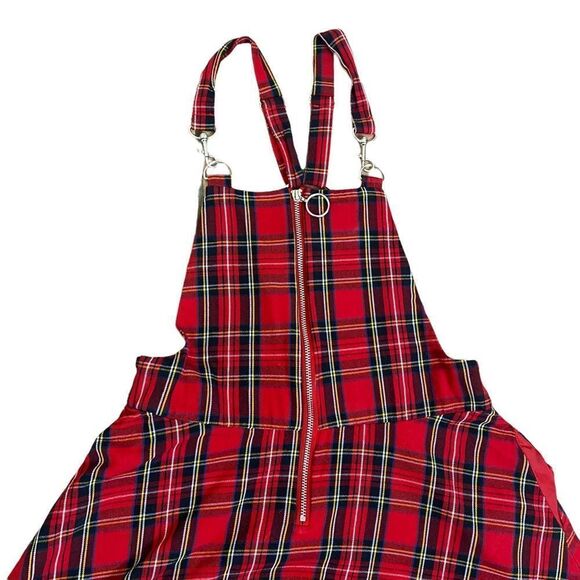Hot Topic Plaid Overall Skirt Sz XS - Picture 2 of 7